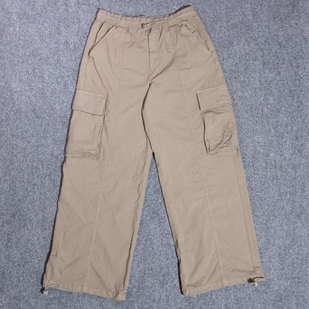 Rip Curl San Carlos Cargo Pants Women's Small Brown Y2K Grunge Skater Baggy Wide
